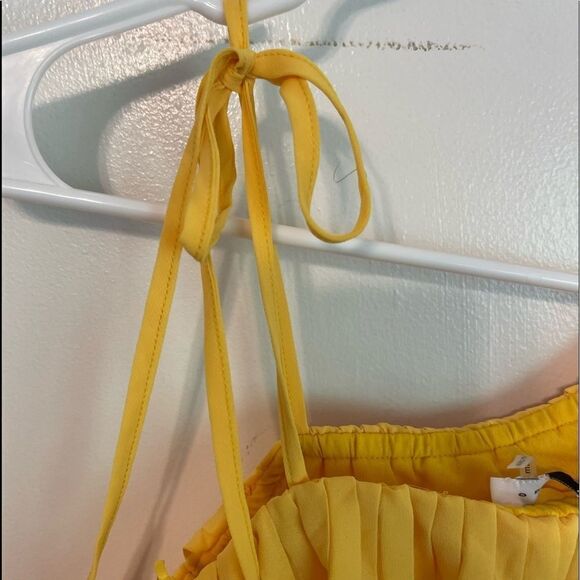 ENDLESS ROSE One Shoulder Yellow Mini Dress.Size S - Picture 7 of 16